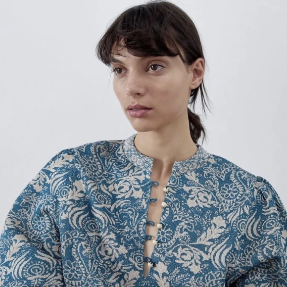 Zara Jacquard Knit Dress Sz. L - Picture 5 of 6